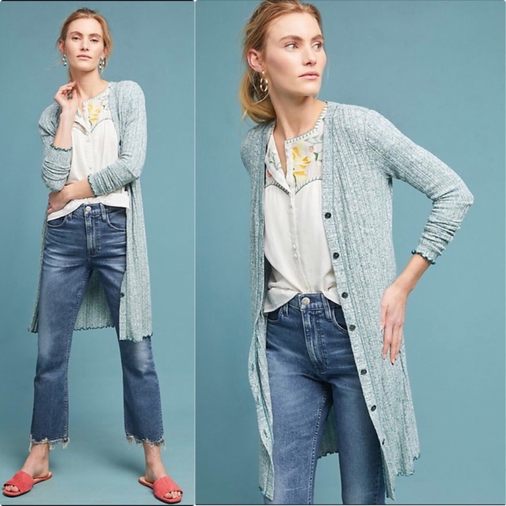 Anthropologie Chanteaux Longline Cardigan